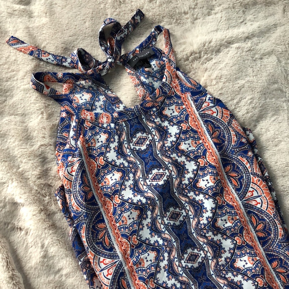 The Limited print tunic tank top Large